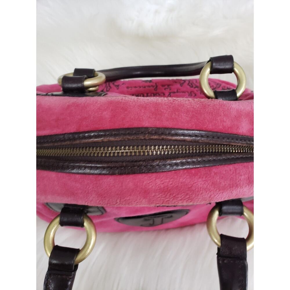 Vintage Juicy Couture Bowler Bag‎ Y2K Pink Velvet - Picture 5 of 11